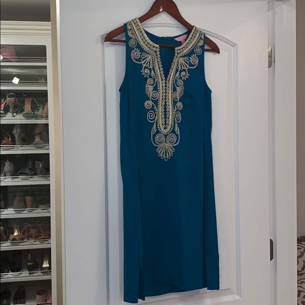 CARLOTTA STRETCH SHIFT DRESS size 2